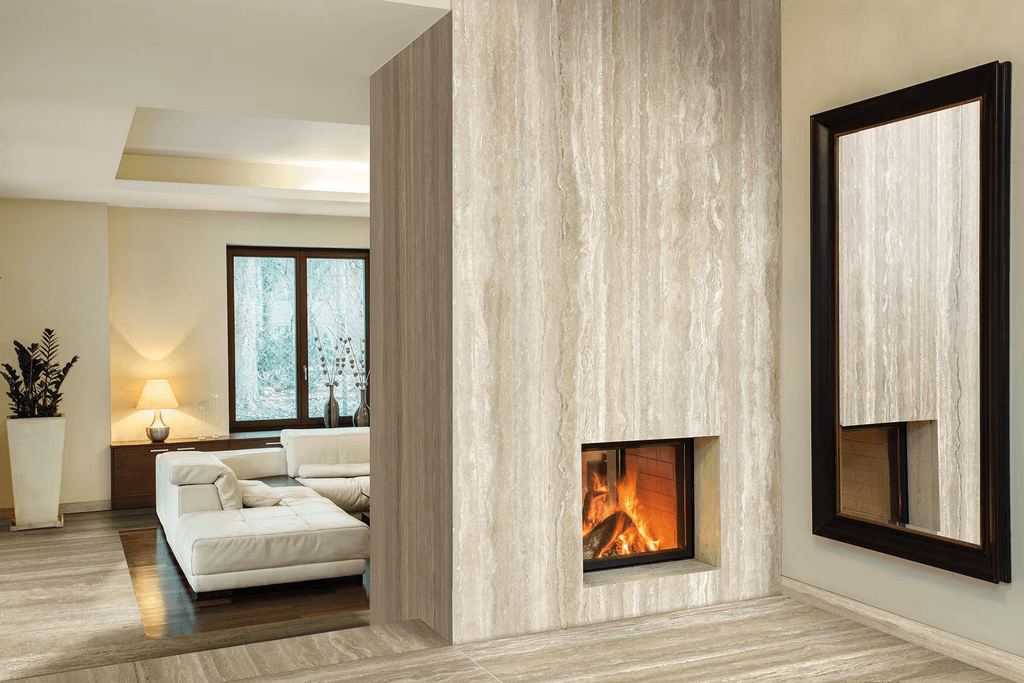 Krbové obložení travertin